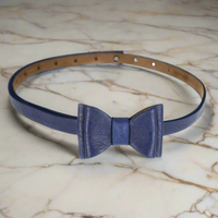 Retro Bow Belt - Navy