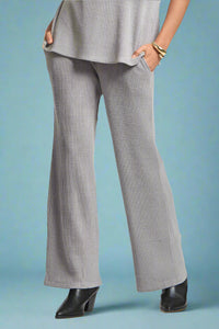 Signature Wide Leg Pant - Heather Grey