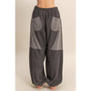Contrasting High-Waist Sweatpants