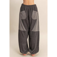 Contrasting High-Waist Sweatpants