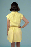Flirty Collared Mini Dress - Creamy Yellow