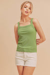 Joana Square Tank - Green Apple
