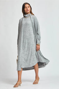 Brushed Tiger Turtle Dress - Charcoal