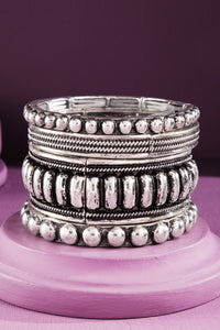 Western 4 Layered Bubble Stretch Bracelet