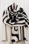 Basic Classic Striped Scarf - Black