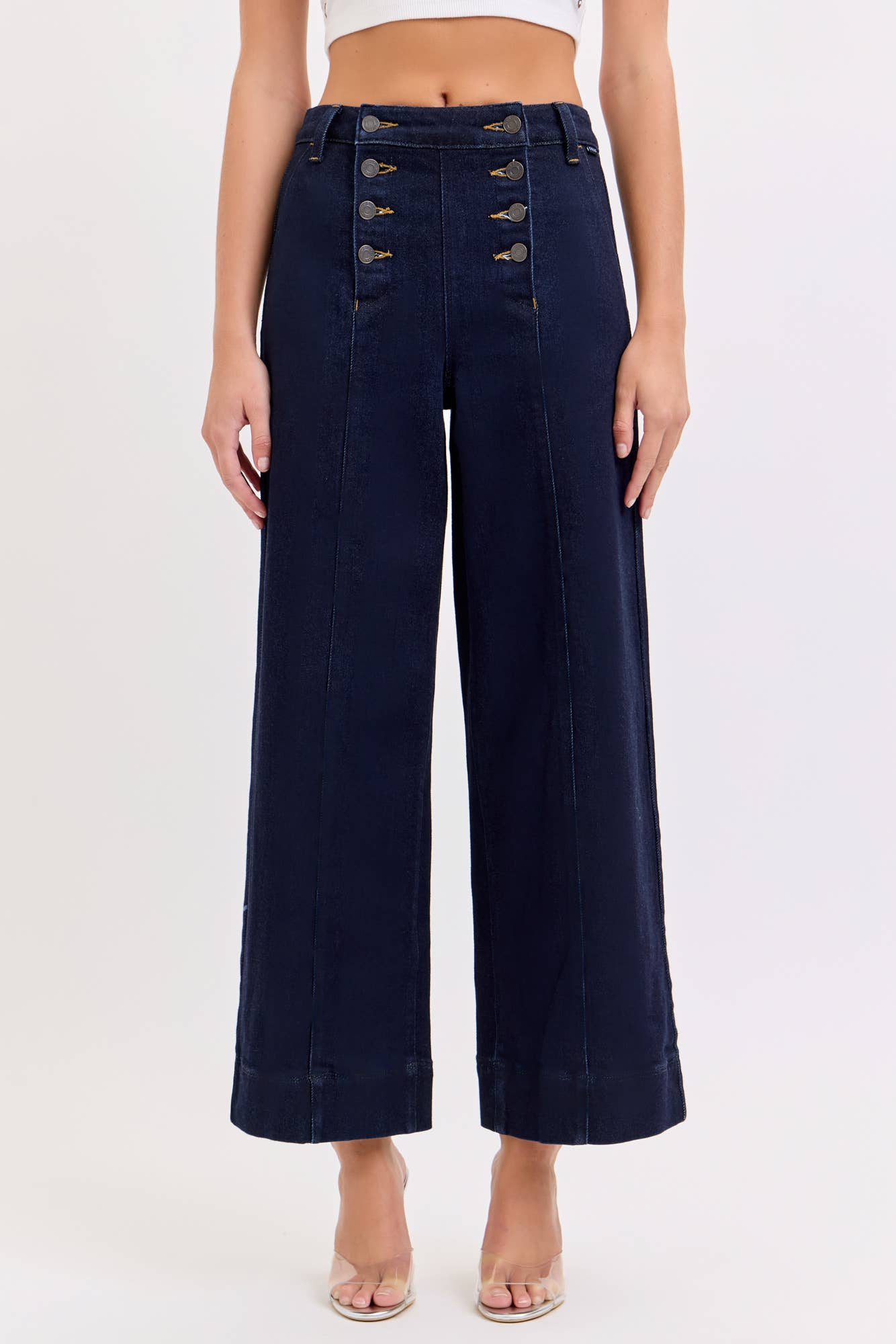 High Rise Sailor Wide Leg Crop C270