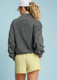 Luxeknit Cowl Neck Top - Charcoal