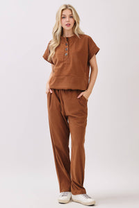 Boxy Corduroy Top - Camel