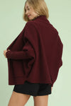 Open Front Cardigan - Burgundy