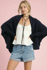 Open Front Cardigan - Navy