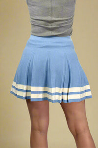 Mini Skater Sweater Skirt - Blue