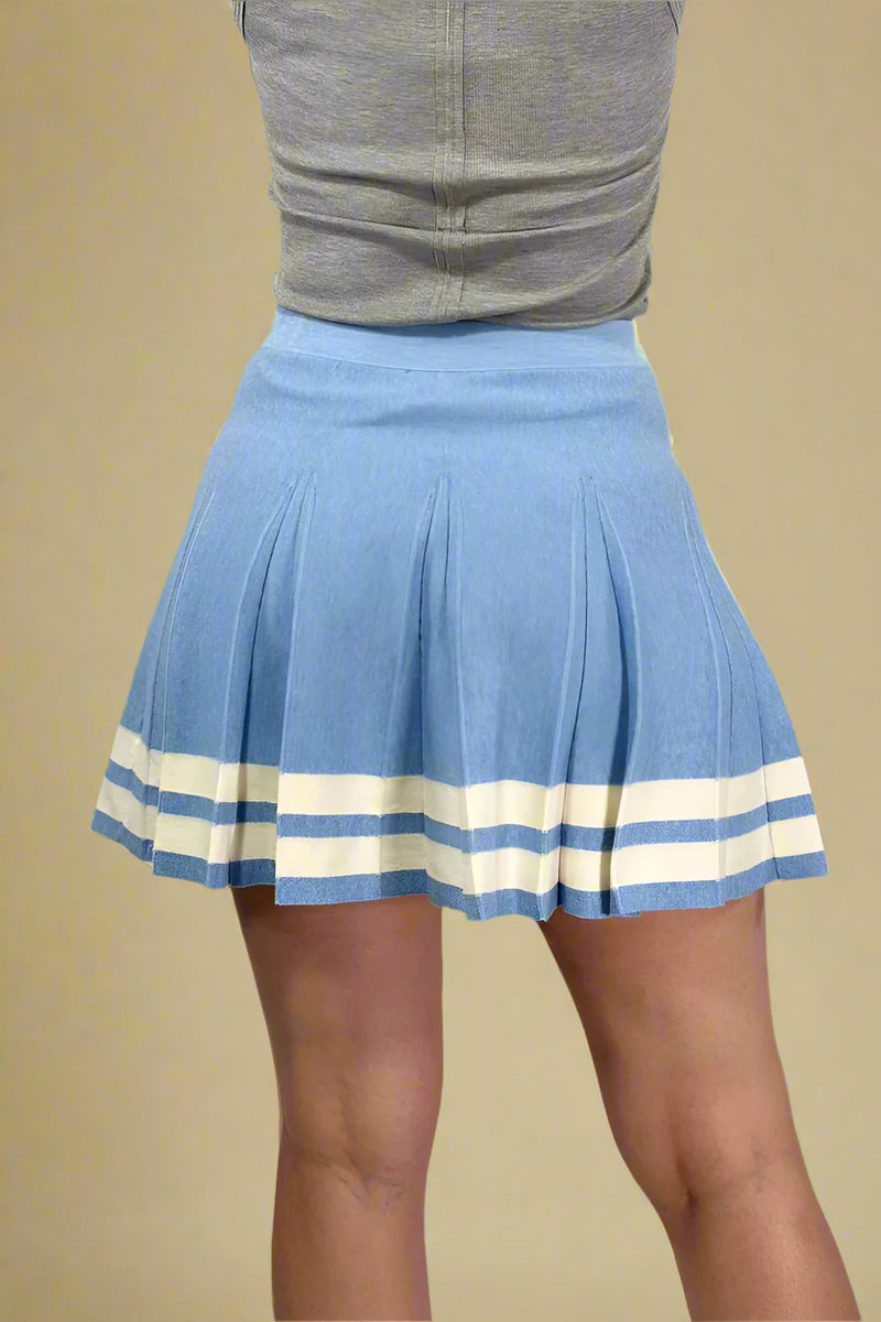 Mini Skater Sweater Skirt - Blue