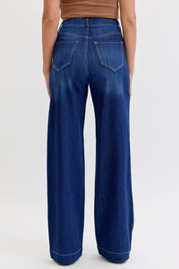 High Rise Pull-On Wide Leg Denim C265