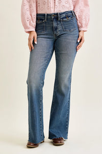 Mid Rise Flare w/ Front Flap Pockets - JB24