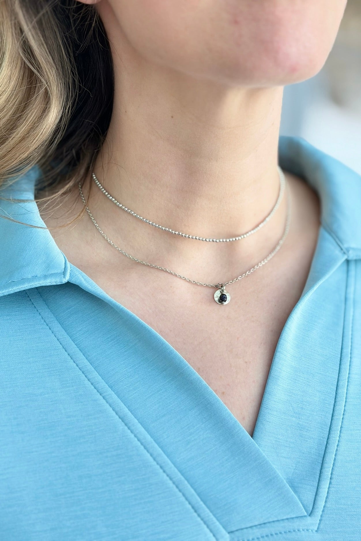 Talisman Layered Necklace Silver