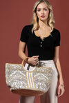 Myth Jute Wood Handle Tote Bag