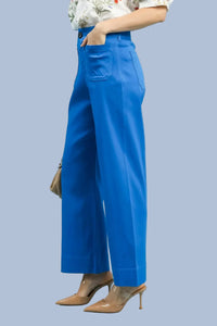 Button Stretched Pants - Ocean