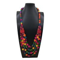 Handmade Wooden Beaded Multi-Layered Necklace
