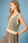 Striped Sweater Vest - Ivory