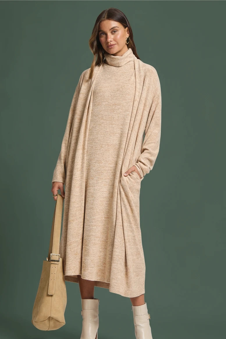 Brushed Tiger Turtle Dress - Marigold