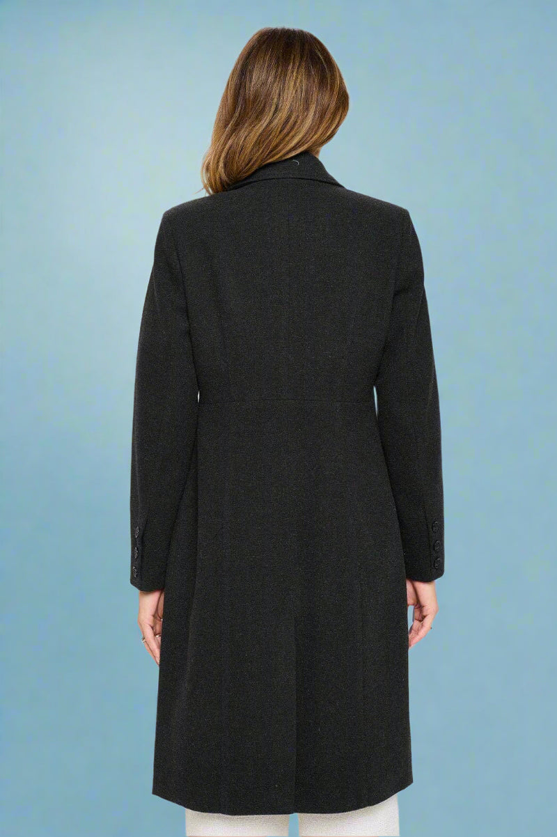 Eclipse Elegance Double-Breasted Coat