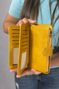 Annie Multi Section Wallet - Mustard