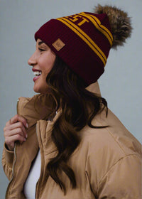 Maroon & Gold Midwest Pom Hat
