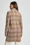 Open Front Midi Blazer - Mocha