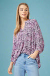 Lizzy Top - Navy Pink