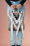 Taupe, Cream & Black Aztec Backpack