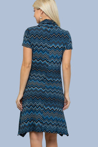 Stripe Print Winter Tunic Dress