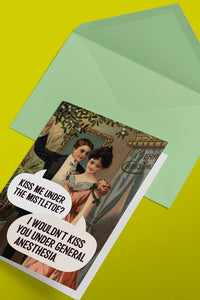 Kiss Me Under the Mistletoe - Holiday Card