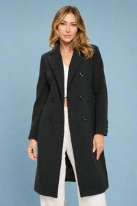 Eclipse Elegance Double-Breasted Coat