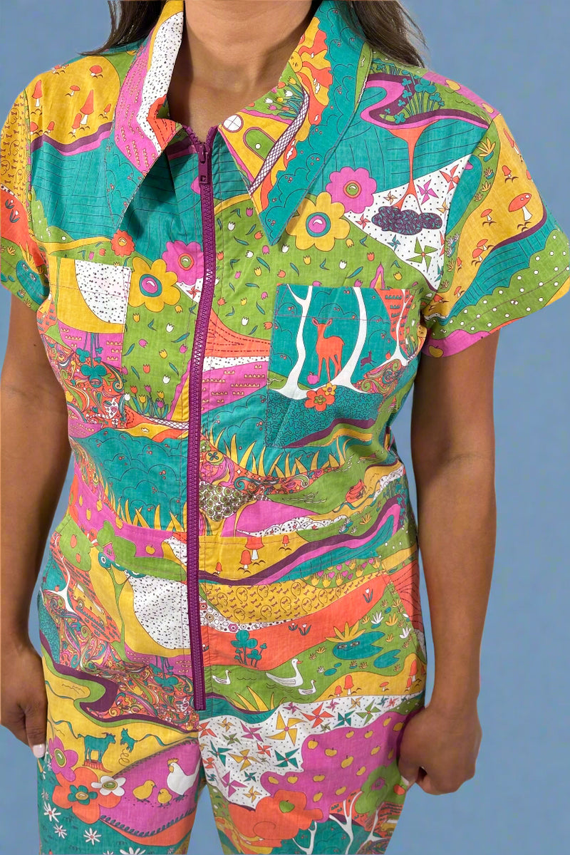 Landscape Jumpsuit - Enchanting Emerald