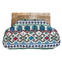 Celebration Beaded Clutch Bag Wooden Handle