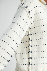 Dot Knit Pullover Sweater