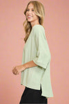 Soft Touch Oversized Top - Light Sage