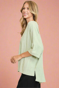 Soft Touch Oversized Top - Light Sage