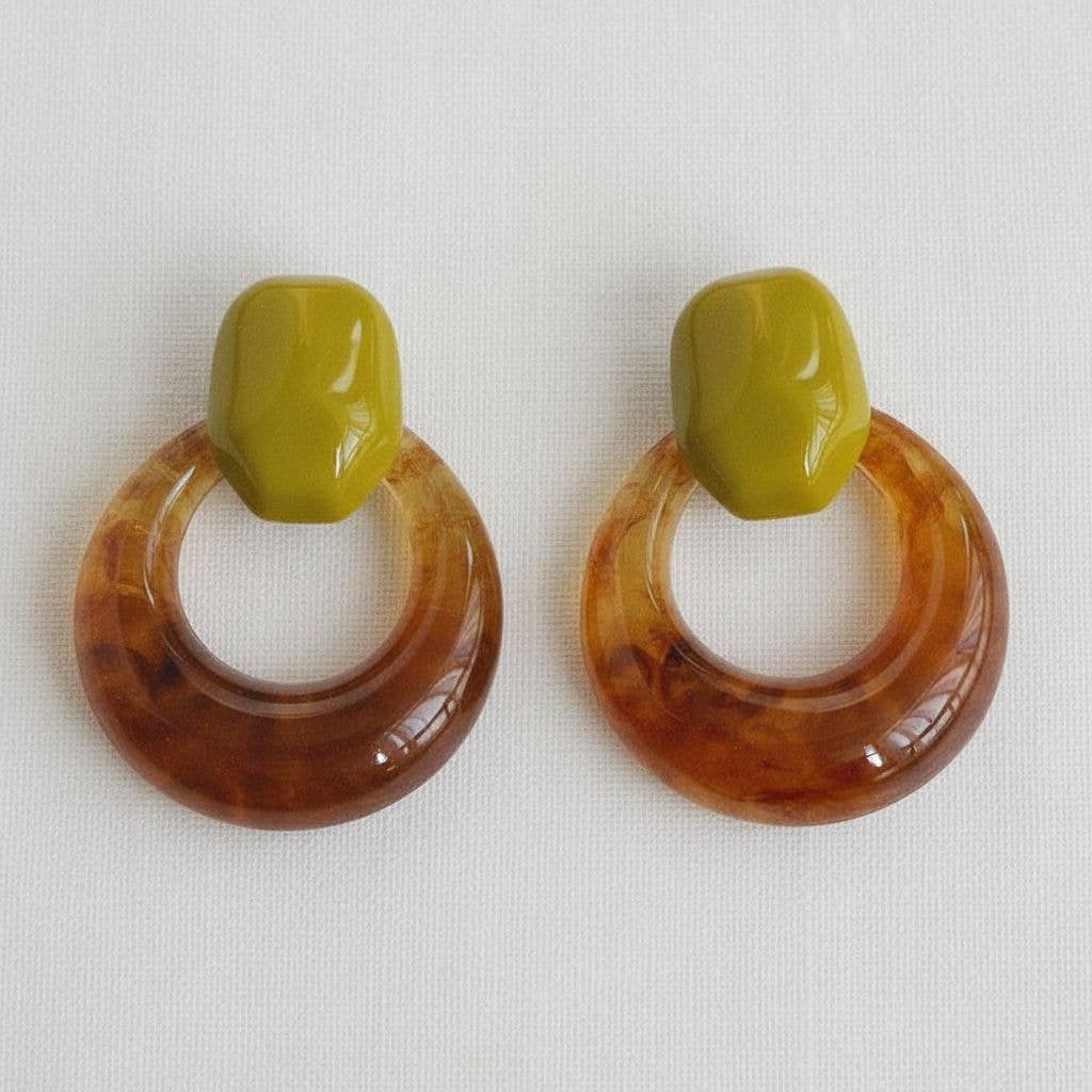 Meilard Style Abstract Geometric Dangle Earrings
