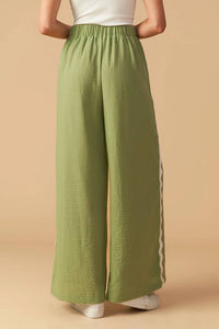 Solid Woven Pant - Sage