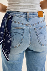 Mid Rise Ankle Straight Bandana Loop - JB22