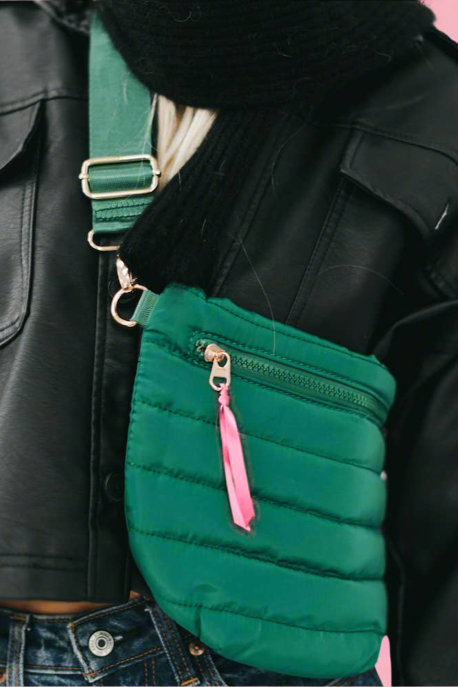 Jolie Puffer Belt Bag - Emerald