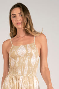 Rio Spaghetti Strap Jumpsuit Taupe
