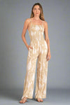 Rio Spaghetti Strap Jumpsuit Taupe