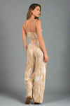 Rio Spaghetti Strap Jumpsuit Taupe