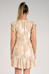 Rio V-Neck Tiered Dress Taupe