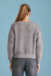Open Knit Zip Up - Grey