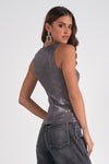 Glitter Tank Top Grey