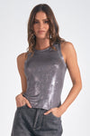 Glitter Tank Top Grey