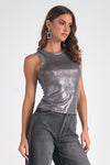 Glitter Tank Top Grey